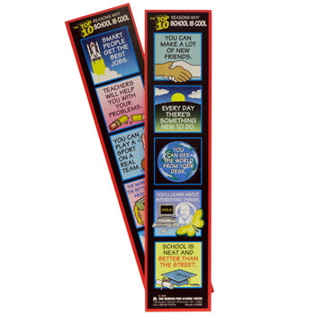 The Top 10 Reasons Why School is Cool Bookmark 100 pack