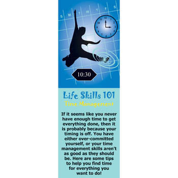 Life Skills 101: (100 pack) Time Management Bookmark 