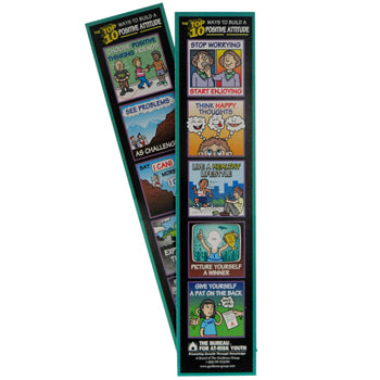 The Top 10 Ways to Build a Positive Attitude Bookmark 100 pack