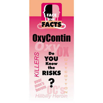 Face the Facts Drug Prevention Pamphlet  OxyContin 25 pack