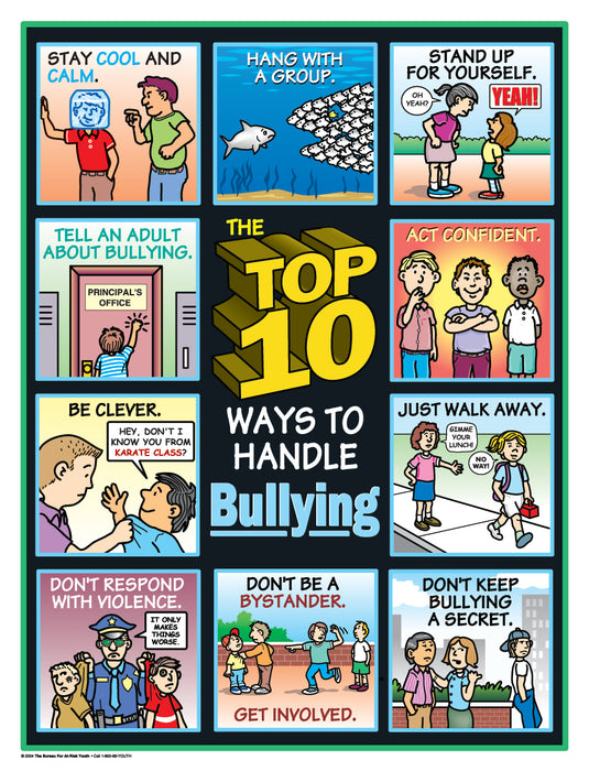 The Top 10 Ways to Handle Bullying Poster