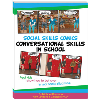 Social Skills Comics for Kids: Conversational Skills in School Book w/CD