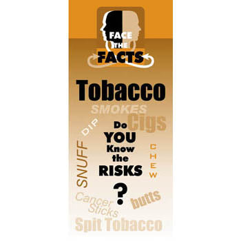Face the Facts Drug Prevention Pamphlet   Tobacco 25 pack