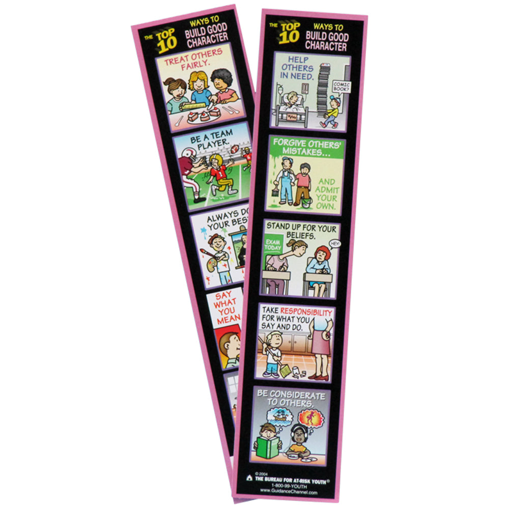 The Top 10 Ways to Build Good Character Bookmark 100 pack — The Bureau ...