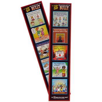 The Top 10 Reasons Not to Bully Bookmark 100 pack