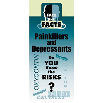 Face the Facts Drug Prevention Pamphlet   Pain Killers & Depressants 25 pack